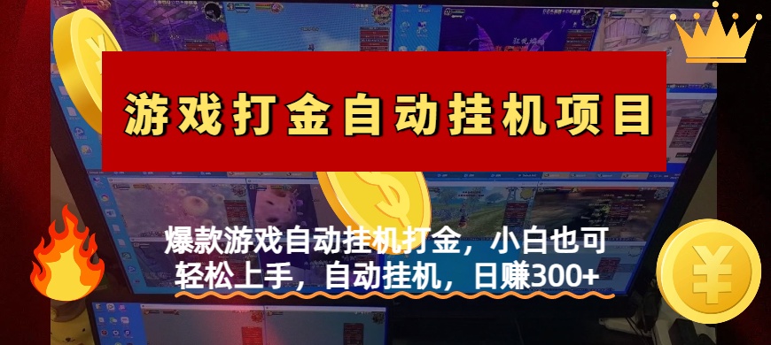 爆款游戏自动挂机打金，小白也可轻松上手，自动挂机，日赚300+-三贰项目网